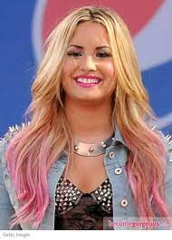 Pop singer demi lovato is a blonde again, revealing her new hairdo on social media this week. Demi Lovato S Pink Dip Dyed Hair Color Demi Lovato Hair Color Demi Lovato Hair Pink Hair