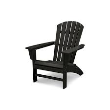 Polywood Grant Park Traditional Curveback Black Plastic Outdoor Patio Adirondack Chair Ad440bl The Home Depot Adirondack Chairs Patio Wood Adirondack Chairs Resin Adirondack Chairs