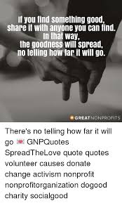 Plus, lf info will be updated daily in your zacks.com portfolio tracker. Lf You Find Something Good Share It With Anyone You Can Find In That Way The Goodness Will Spread No Telling How Tar It Will Go Greatnonprofits There S No Telling How Far