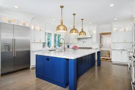 Royal blue and white kitchen cabinets. Two Tone Kitchen Cabinets Ideas Designs Colors Pictures