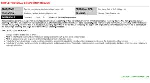Career karma's picks for top free technical resume templates. Technical Compositor Job Letter Resume Template