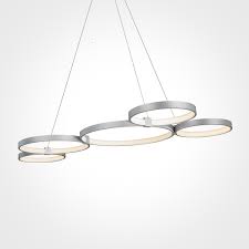 Capella Vmc32410al 50 Led Chandelier Multi Ring Adjustable Hanging Light Modern Chandelier Light In Silver Shop Vonn Com