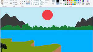 River Drawing By Ms Paint Ms Paint Drawing Scg In 2021 River Drawing Drawings Painting