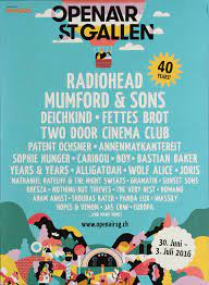 Weihern openair 2021 mit patent ochsner, pegasus unplugged und lo&leduc mit den lockerungen des bundesrats vom 26. Openair St Gallen Radiohead Poster