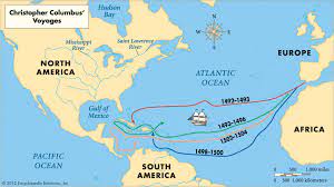 In This Lesson Students Will Map Out Columbus Four Voyages Using A Printable Worksheet And Columbus Voyage Christopher Columbus Christopher Columbus Voyages