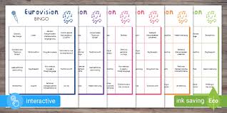 Last year's winner netta barzilai performs at eurovision 2019 if you manage to mark off every box, yell out bingo!. Free Eurovision Bingo Twinkl Party Teacher Made