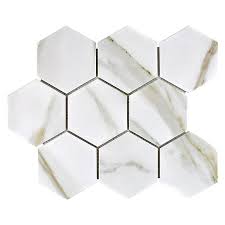 Spegel bath deluxe camden 60 cm. Mosaikfliese Hexagon Cim Hx9 Ct 25 6 X 29 55 Cm Beige Braun Weiss Matt Mosaikfliesen Sechseck Mosaik
