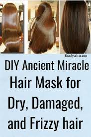 Diy Hair Mask For Dry Damaged And Frizzy Hair Hair Repair Treatments Damaged Hair Diy Hair Repair Mask