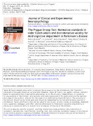 375 345 režisérů v databázi: Pdf The Prague Stroop Test Normative Standards In Older Czech Adults And Discriminative Validity For Mild Cognitive Impairment In Parkinson S Disease