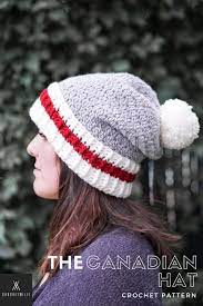 Crochet Pattern 003 Crochet Canadian Socks Hat Pdf English Or French Gray Red White Sock Monkey Hat For Women And Girl Winter Crochet Patterns Crochet Crochet Hats