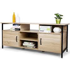 Add a touch style to your living room. Buy Tusy 2 Door Tv Stand For 65 Inch Tv Entertainment Center Media Console Tv Table With Cabinet White Oak Online In Turkey B097qwfphp
