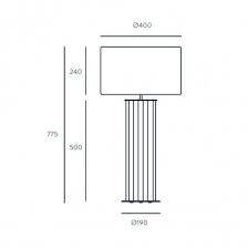 Lámpara de sobremesa ONICA Aromas del Campo altura 77,5cm diámetro 40cm con  Pantalla Varios Acabados Diferentes