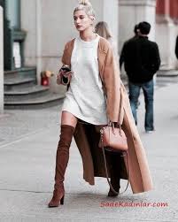 2019 Bayan Kase Kaban Modelleri Kahverengi Uzun Kollari Kurklu Salas Casual Winter Outfits Moda Trendleri Moda Stilleri