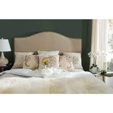 I wanted to turn her farmhouse bed into a bed with a tufted headboard. Safavieh Connie Hemp Queen Headboard Mcr4620f The Home Depot In 2021 Upholstered Headboard Camelback Headboard Queen Headboard