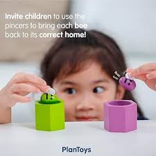Amazon.com: PlanToys® Wooden Beehive Color Sorting Toy for Toddlers