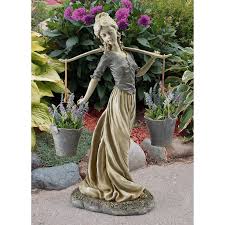 Design Toscano Magdalene The Danish Milkmaid Garden Woman Statue Design Toscano Garden Statues Statue