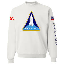 Search results for nasa logo vectors. Nasa Space Shuttle Worm Logo Red Crewneck Sweatshirt White Graphic Tees Store