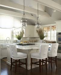 slipcovered bar stools cottage