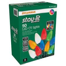 Sylvania Staylit Multi Ceramic C9 Led Light Set 2 Pack Led Lights Sylvania Led Christmas Lights