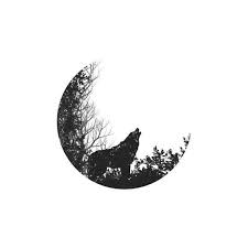 Coyote Howling Moon Silhouette 6 Sizes Art Prints Giclee Posters Wood Metal Signs Tote Wolf And Moon Tattoo Moon Silhouette Forest Tattoos