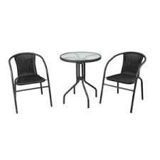 Marquee 3 Piece Black Wicker Bistro Set 18 90 Was 48 98 Bunnings Ozbargain