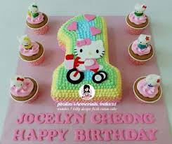 Hello Kitty Number 1 Design Fresh Cream Cake Hello Kitty Cake Fresh Cream Number One Cake