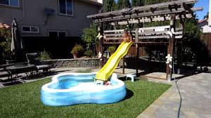 Before getting down to building the slide, you should think about what materials to use. Homemade Backyard Water Slide Summer Fun Youtube