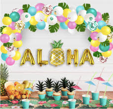 No matter what time of year it is, it's always a good idea to have a hawaiian party!! Luau Party Balloon Arch Decorations Hawaiian Party Decorations Etsy In 2021 Hawaiian Party Decorations Luau Party Supplies Luau Party Decorations