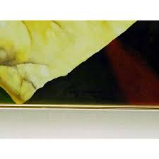 Walt Johnston "Yellow Rose" Oil Painting