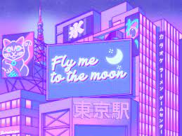 Moon City Sticker By Surudenise White 3 X3 Aesthetic Desktop Wallpaper Anime Scenery Wallpaper Aesthetic Iphone Wallpaper