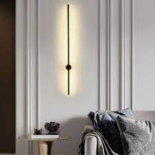 Aero 1 light polished brass ada wall sconce. Minimalist Style Long Strip Led Wall Sconce In Black 3000k Led Wall Lamp For Modern Home Lighting Led Wall Sconce Wall Sconce Modern Wall Lamp For