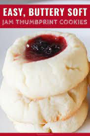 Strawberry Jam Thumbprint Cookies Recipe Jam Thumbprint Cookies Easy Cookie Recipes Jam Cookies