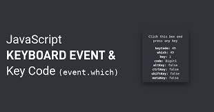 Javascript Keyboard Event Javascript Keyboard Key Code
