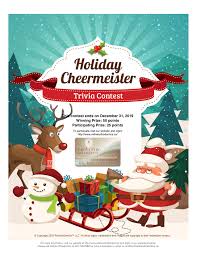 It's like the trivia that plays before the movie starts at the theater, but waaaaaaay longer. Hubrewards Contest Holiday Cheermeister Trivia