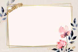 Download Premium Vector Of Golden Rectangle With Floral Frame Vector 936992 Floral Logo Design Powerpoint Background Design Floral Cards Design