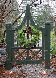Wreath And Gate Garden Gates And Fencing Garden Gate Design Garden Gates
