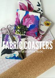 Once they're dry, add felt pads. Diy Fabric Tile Coasters Showit Blog