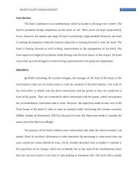 The format of the bulk statistic da. Assignment On Hospitality Management Hotel Courthouse