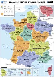 96 départements de france métropolitaine (dont 2 département en corse) 5 départements de france d'outremer; Carte France Departements Vacances Guide Voyage