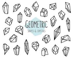 Black And White Png Vector Geometric Shapes And Crystals Clipart 50 Black White Png Etsy In 2020 Crystals Art Drawing Crystal Drawing Geometric