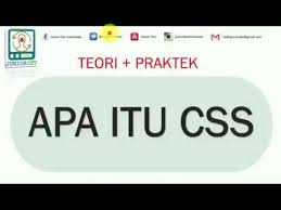  pengguna cyberspace di Republic of Indonesia mencapai  Apa Itu CSS?? Simak Penjelasanya!
