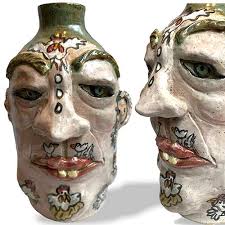 Carolyn Simmons 7" Chickenman Face Jug DP2644