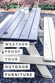 How To Diy Finish An Outdoor Picnic Table By Myoutdoorplans Building Our Rez Outdoor Picnic Tables Outdoor Wood Furniture Outdoor Wood