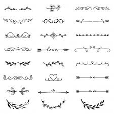 Download Various Decorative Text Dividers Set Free Vector Freepik Freevector Flower Frame Wedding Vintage Text Dividers How To Draw Hands Svg Frame