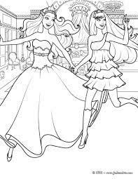 coloriage barbie princesse et son amie popstar qui cours a imprimer gratuitement ou colorier en ligne sur coloring pages drawing de dragon