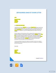 Free Erp Business Analyst Cover Letter Template Word Google Docs Apple Mac Pages In 2020 Cover Letter Template Lettering Letter Templates