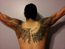 Image Result For Cross Wings Tattoo Back To Arm Wings Tattoo Wing Tattoos On Back Wing Tattoo Men