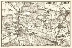 Old map of Dessau vicinity in 1911. Buy vintage map replica poster print or  download picture