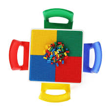 5pc 2 In 1 Square Plastic Activity Table And Chair Set Humble Crew In 2020 Kids Activity Table Activity Table Kids Table Set