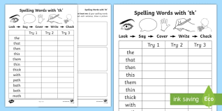 I was given the newest versions of these books by words their way, but have used their products for over ten years to teach spelling. Th Spelling Words Activity Sheets Primary English Resource